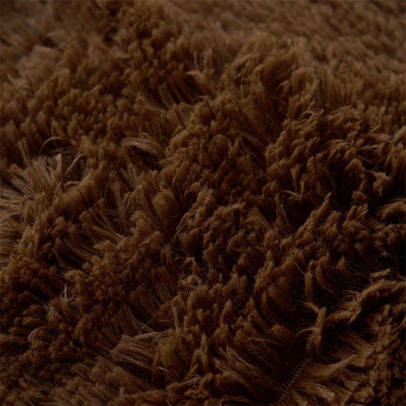 MorroMorn 5 PCS Shaggy Duvet Cover Bedding Set - Fluffy Comforter Cover Long Faux Fur Luxury Ultra Soft Cozy (Brown, King/California King) - Image 2